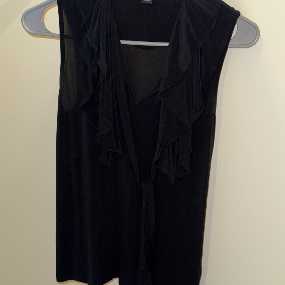 Banana Republic Black Ruffle Tank Top